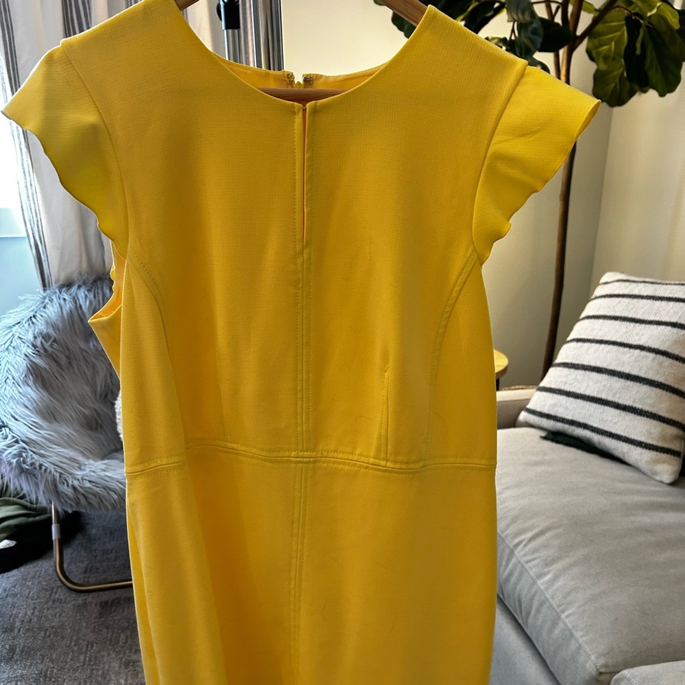 Ann Taylor Yellow A-Line Dress (8)